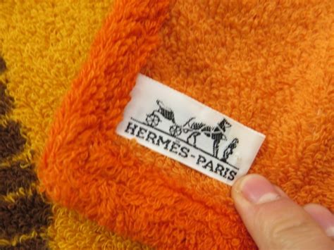 Hermès Drap de bain HERMES Coton Noir ref.707071.